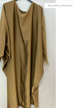 Robe Abaya manche plumes