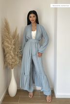 Gilet long avec ceinture