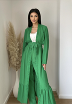 Gilet long avec ceinture