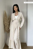 Gilet long avec ceinture