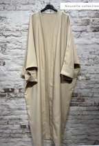 Kimono abaya long à manches longues