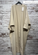 Kimono abaya long à manches longues
