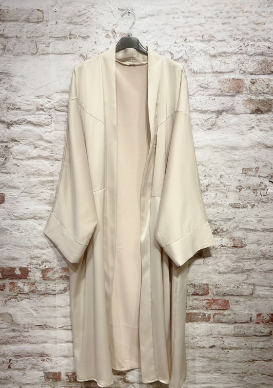 Kimono en Satin à Manches Longues