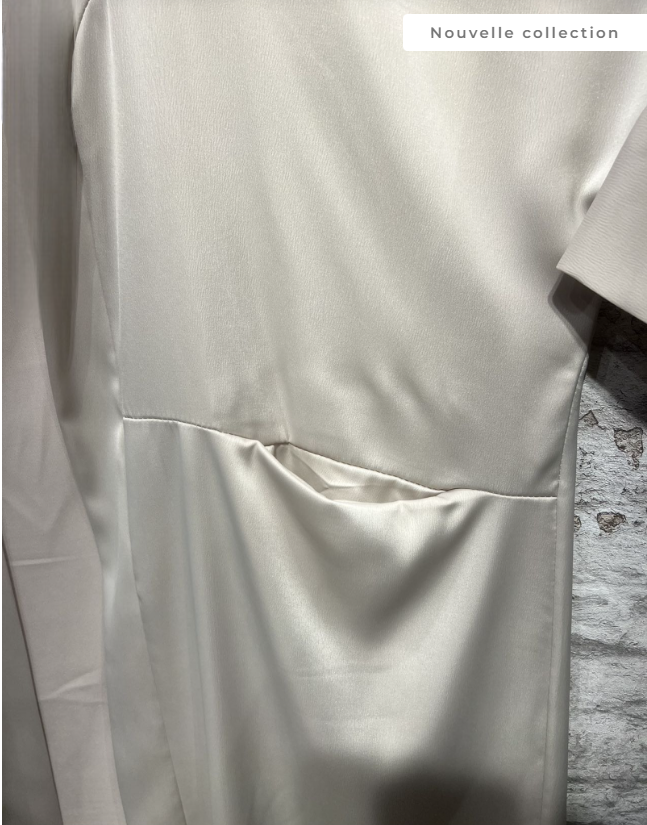 Kimono en Satin à Manches Longues