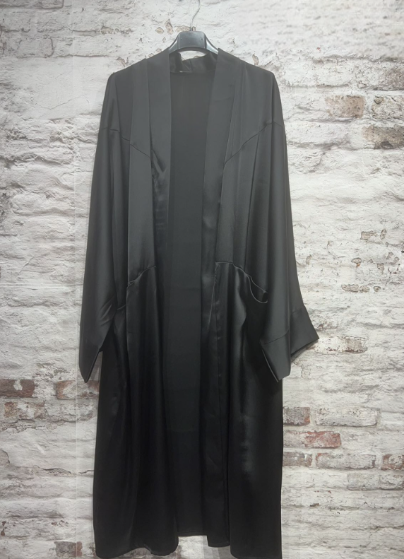 Kimono en Satin à Manches Longues