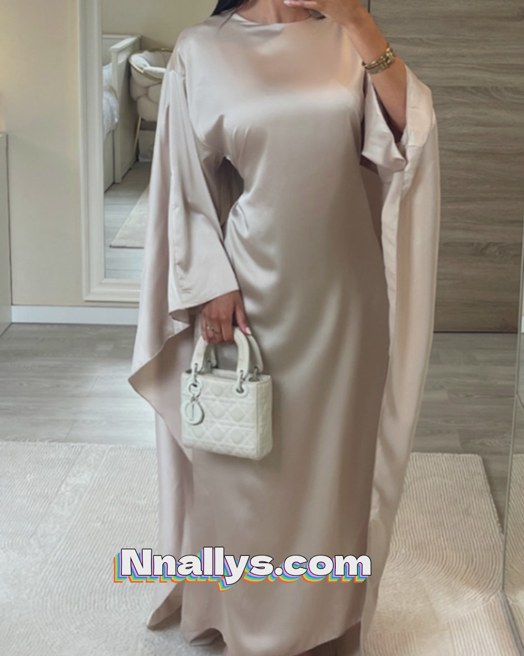 Robe Abaya luxueuse en satin