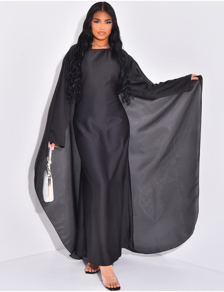 Robe Abaya luxueuse en satin