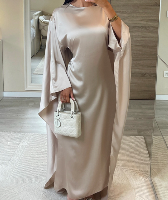 Robe Abaya luxueuse en satin